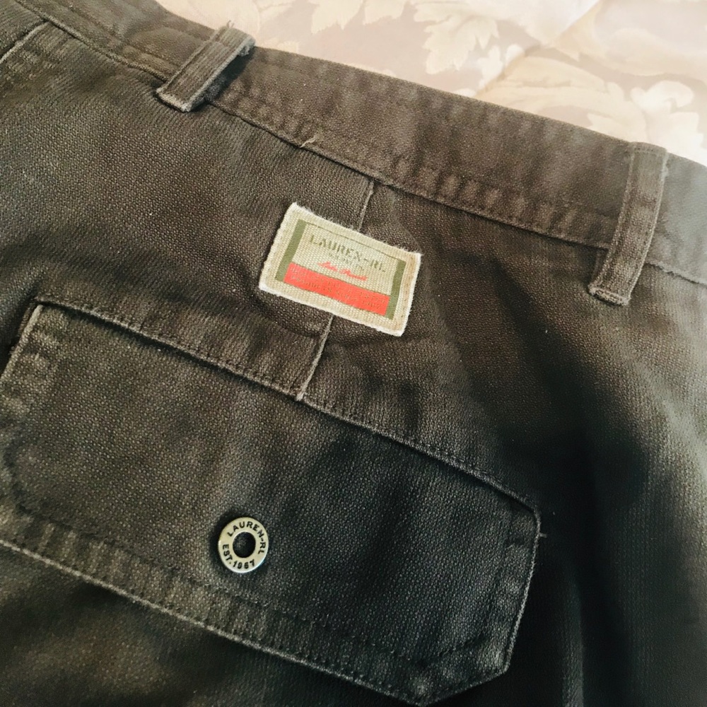 RALPH LAUREN OLIVE CARGO PANTS - Picture 3 of 8